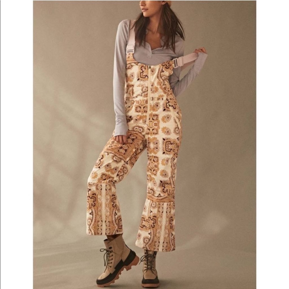Free People Movement Alpine Glow Printed Snow Bib / Brushed Sail Paisley